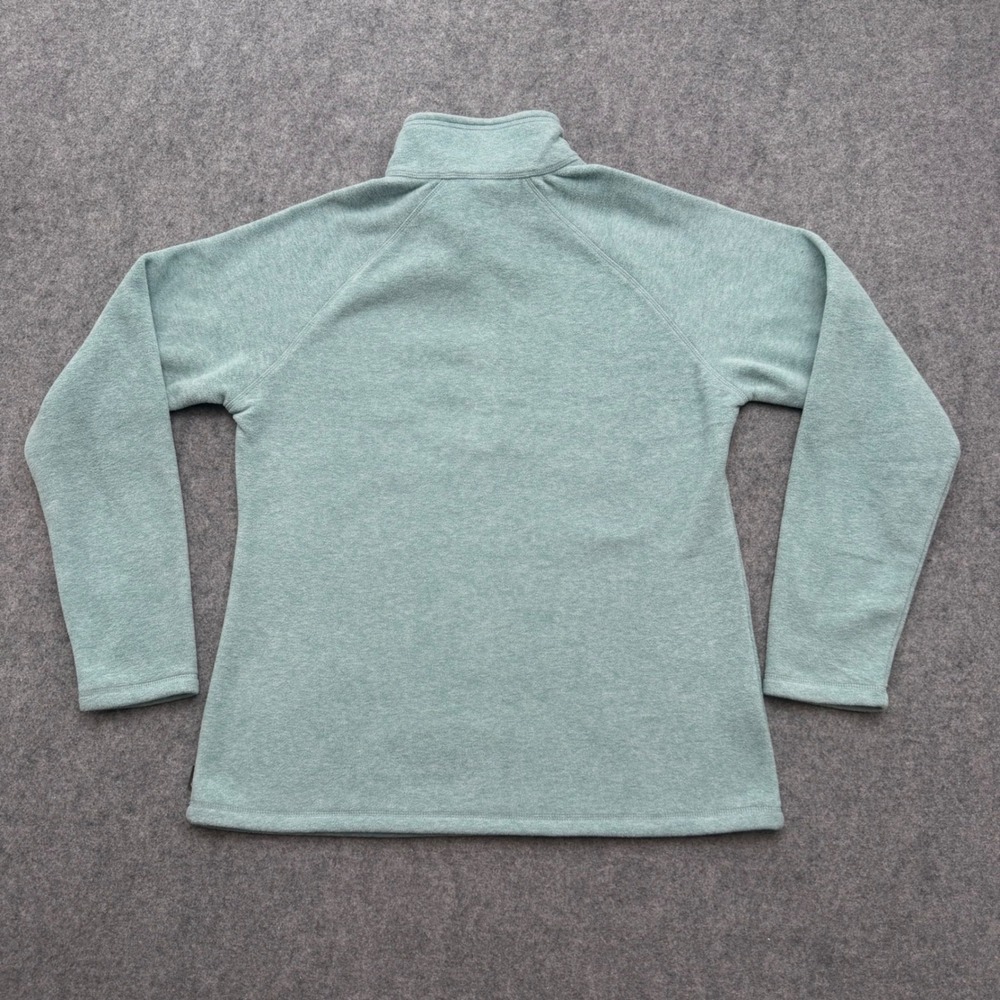 Eddie Bauer Womens Quarter Zip Fleece Pullover Heathered Green Size M - Picture 2 of 7